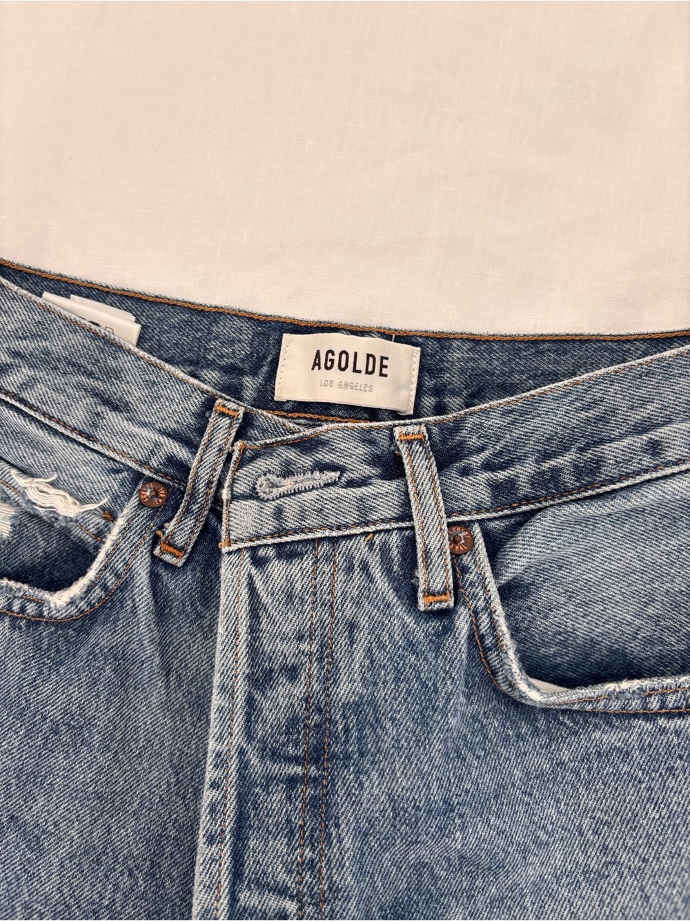 Agolde Light Blue High-Rise Denim Jeans